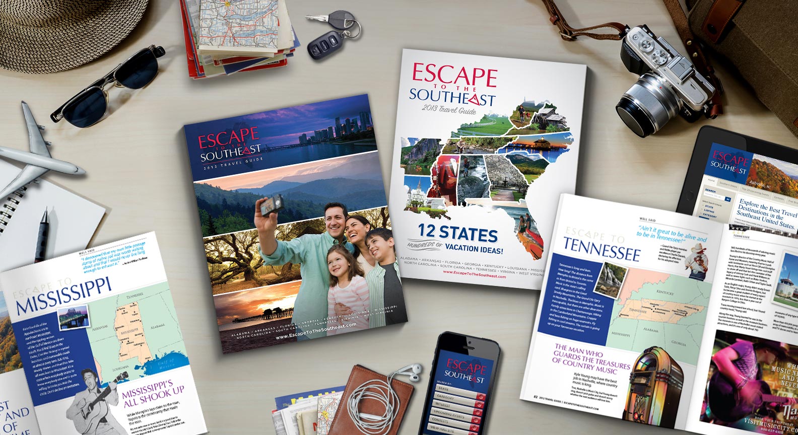 Publication, website and app design for travel from Red Van Creative - Logo Design, Print Design