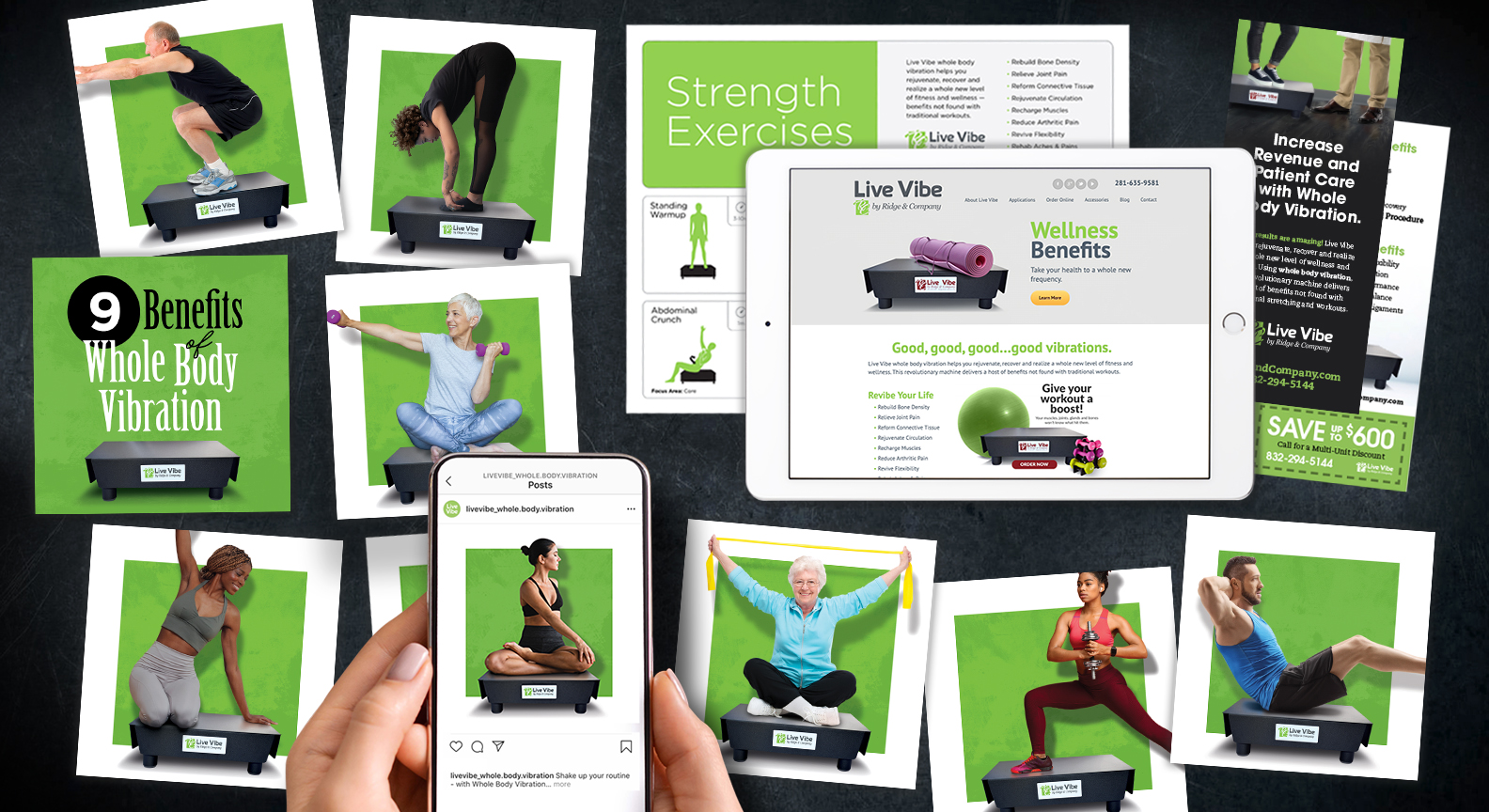 Live Vibe by Ridge and Company Social media and Website