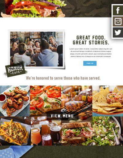 Red Van Creative Website Design - Conroe - Honor Cafe