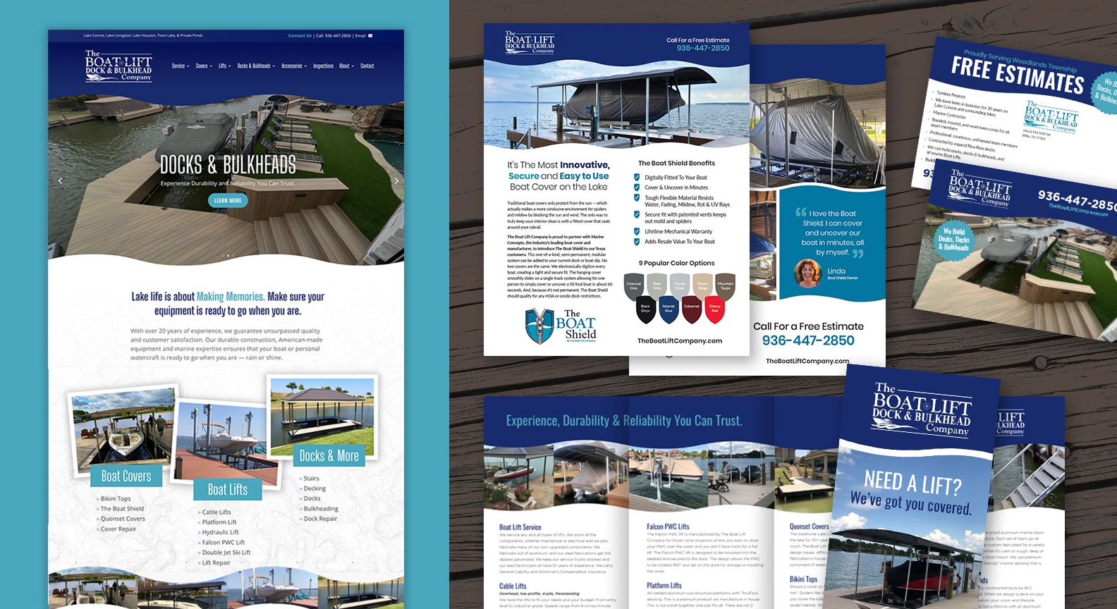 The Boat Lift Company by Red Van Creative Graphic Design in Houston